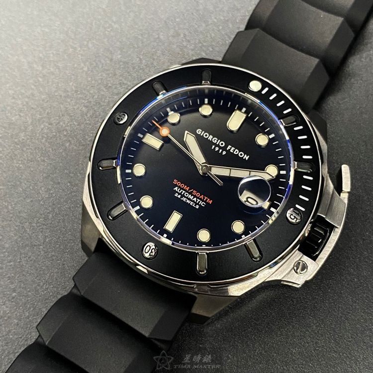 GiorgioFedon1919手錶,編號GF00105,46mm黑錶殼,深黑色錶帶款◉20A004